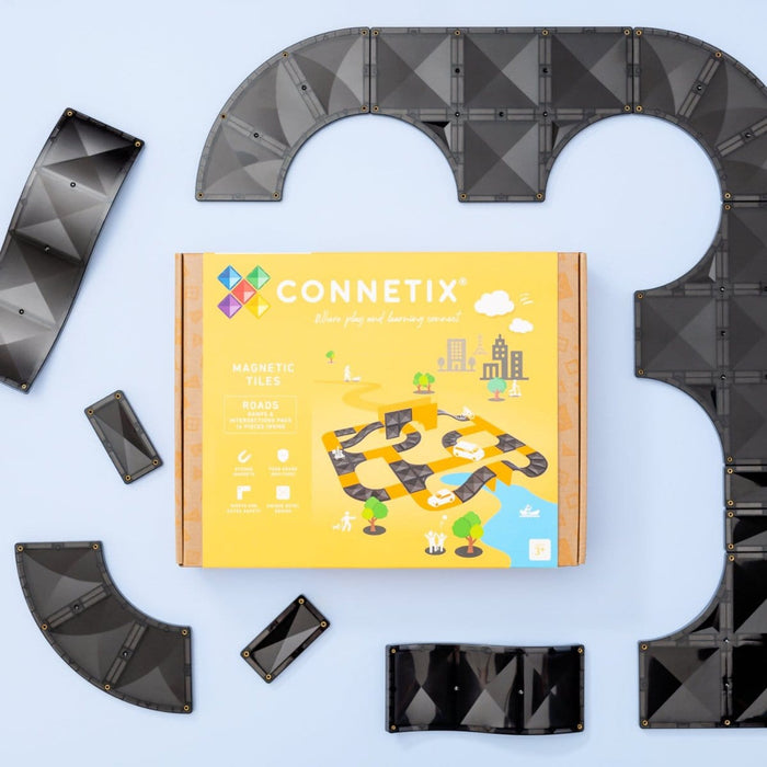 Magnetic Tiles Connetix Tiles Roads Ramps and Intersections Pack 16 Piece