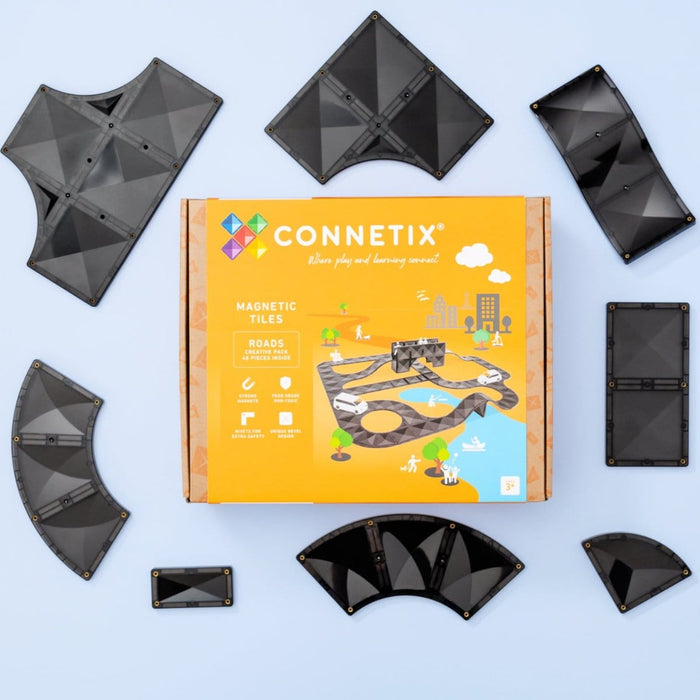 Magnetic Tiles Connetix Tiles Roads Creative Pack 48 Piece