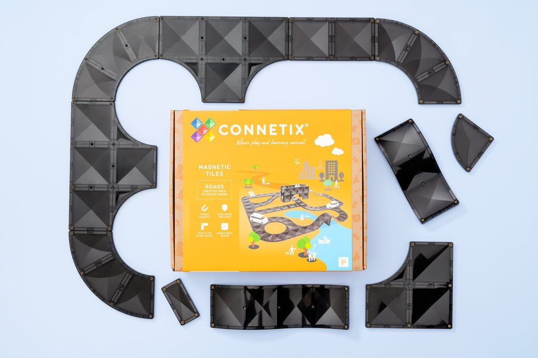 Magnetic Tiles Connetix Tiles Roads Creative Pack 48 Piece