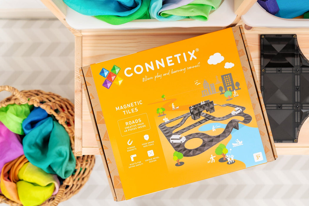 Magnetic Tiles Connetix Tiles Roads Creative Pack 48 Piece