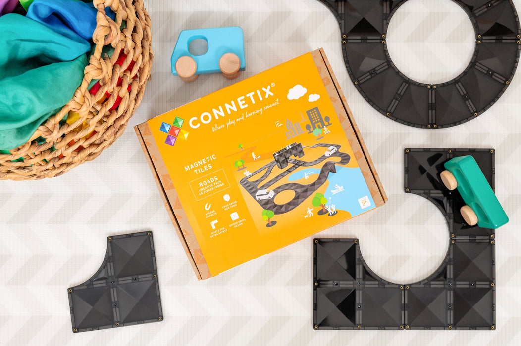 Magnetic Tiles Connetix Tiles Roads Creative Pack 48 Piece