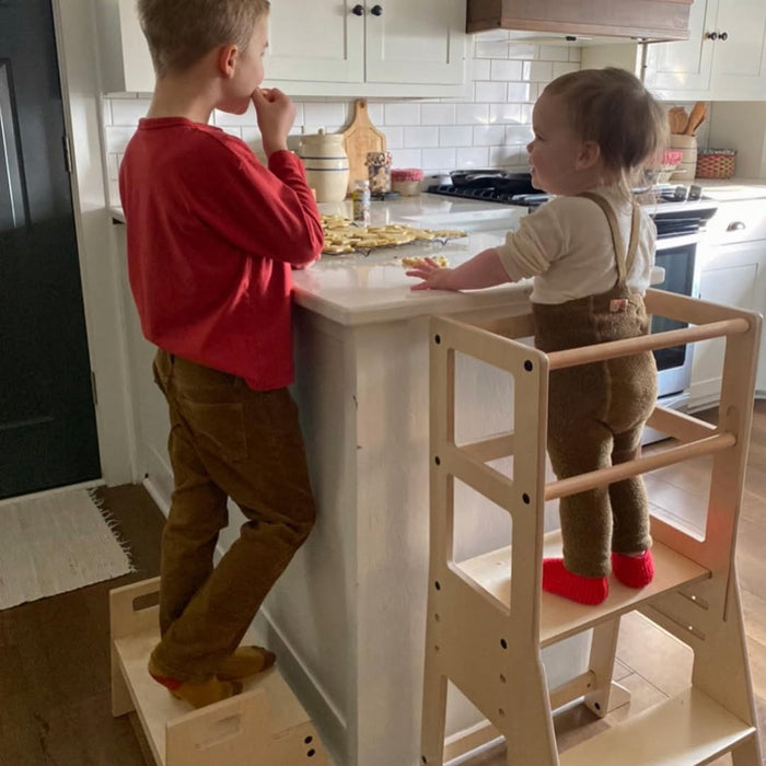 My Duckling Adjustable Learning Tower with Stool –Natural