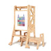 Wooden Learning Towers My Duckling 2024 New Deluxe Solid Wood Adjustable Learning Tower - Flag with Rectangle Handle