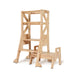 Wooden Learning Towers My Duckling Deluxe Solid Wood Adjustable Learning Tower - Flag with Rectangle Handle