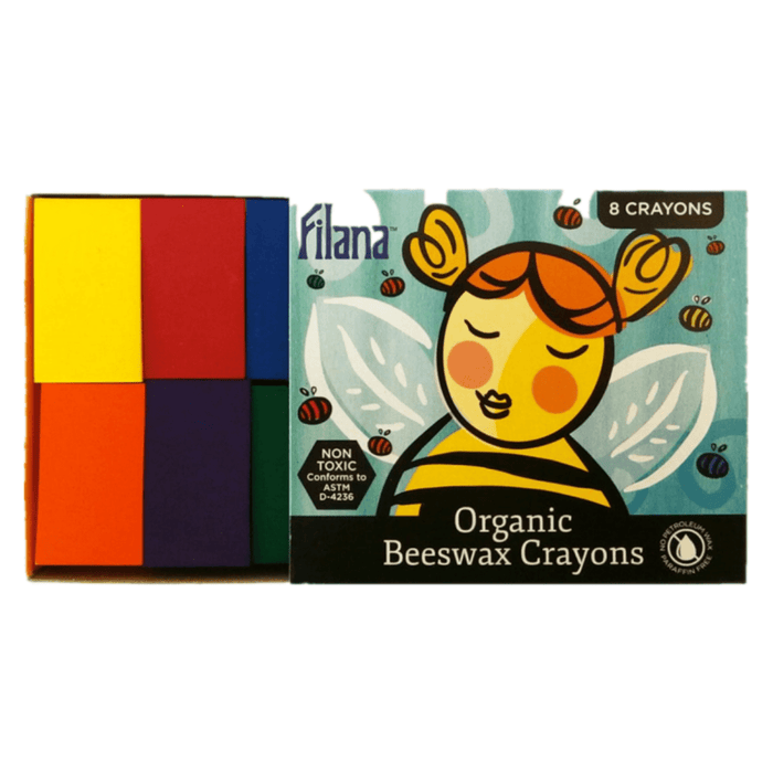 Art-Craft Filana Organic Beeswax Crayons, 8 Standard Blocks with Brown/Black FIL003