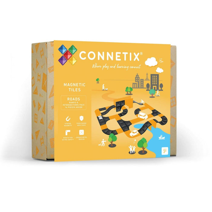 Magnetic Tiles Connetix Tiles Roads Ramps and Intersections Pack 16 Piece