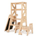 Wooden Learning Towers My Duckling 2024 New Deluxe Solid Wood Adjustable Learning Tower - Flag with Duck Stool Handle