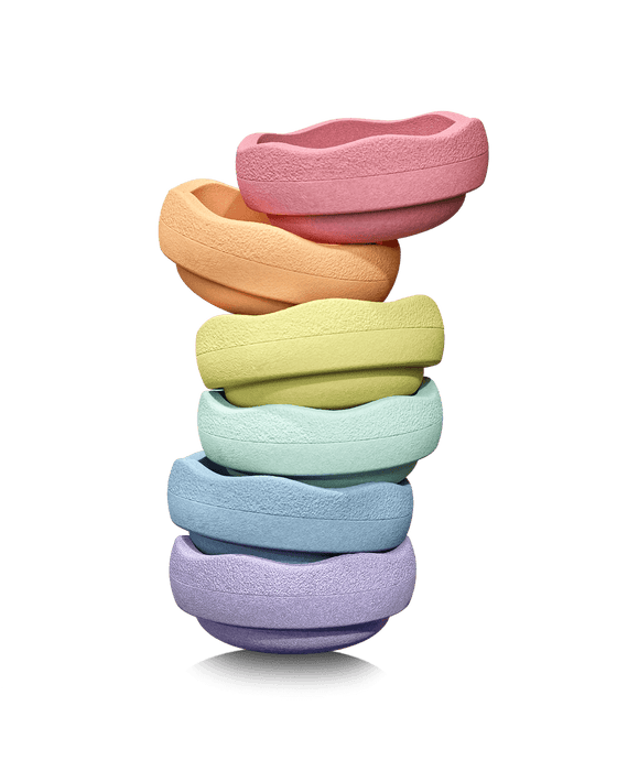 Stacking Toy Stapelstein Mini Rainbow Pastel 6