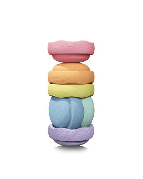 Stacking Toy Stapelstein Mini Rainbow Pastel 6