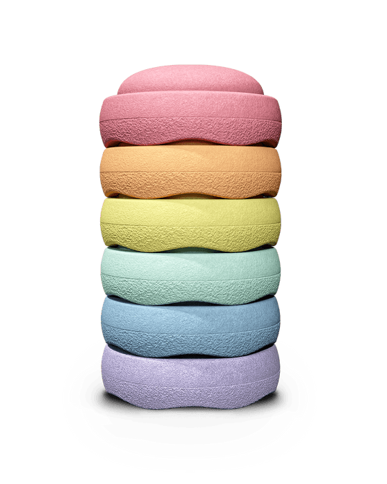 Stacking Toy Stapelstein Mini Rainbow Pastel 6