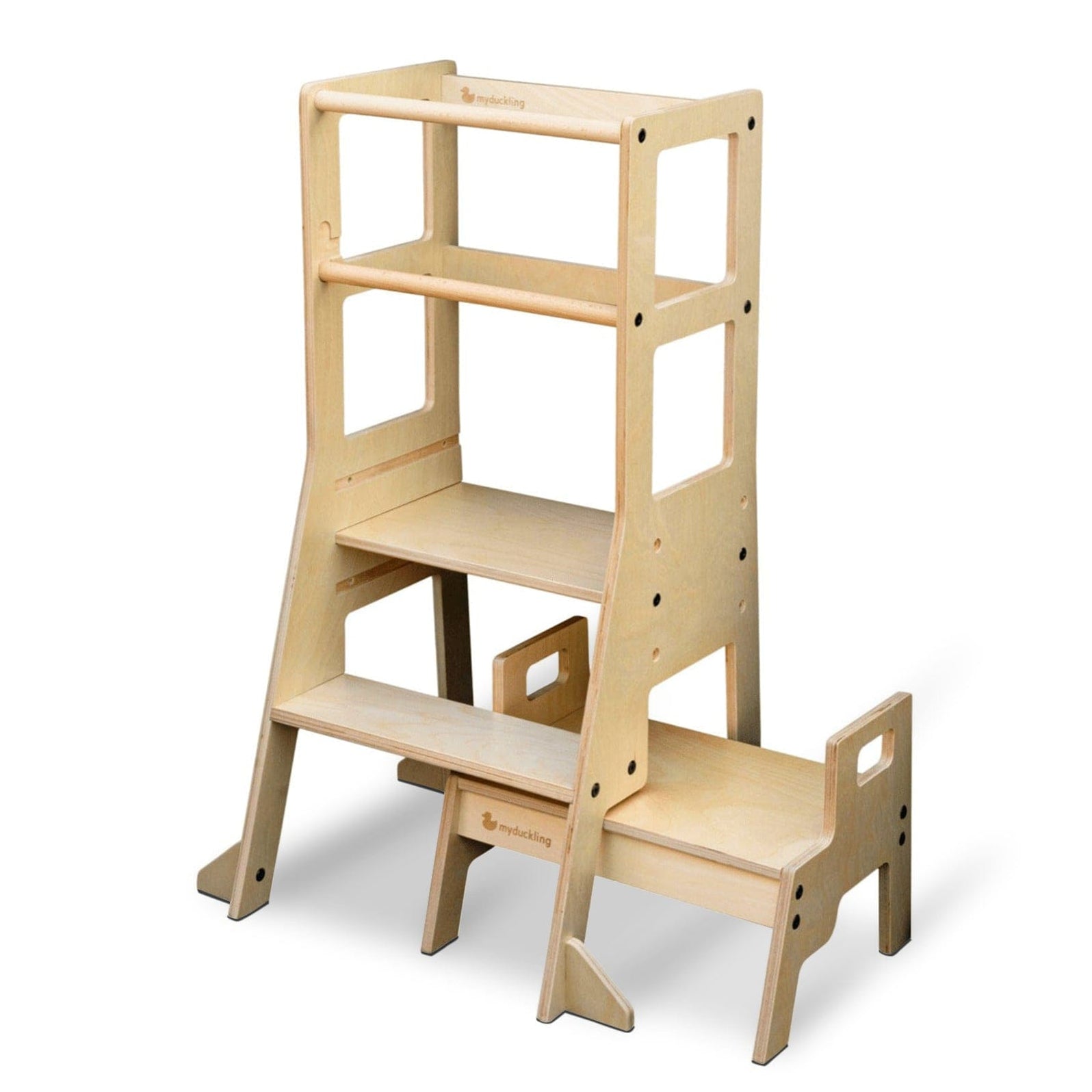 My Duckling Adjustable Learning Tower with Stool –Natural — Toypark ...