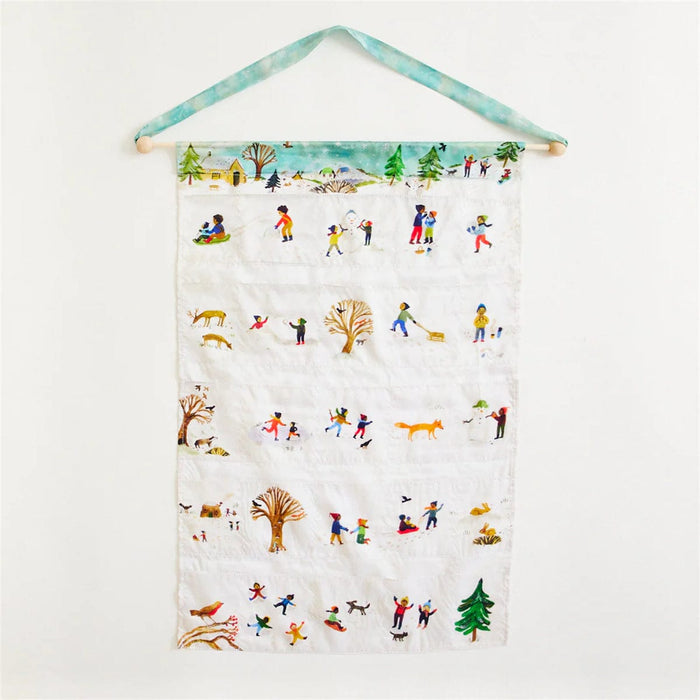 Playsilks Sarah's Silks Advent Calendar Illustrated by Gemma Koomen- Snowy Day