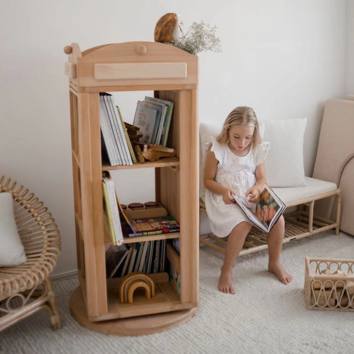 Revolving Solid Wooden Bookcase in Australia