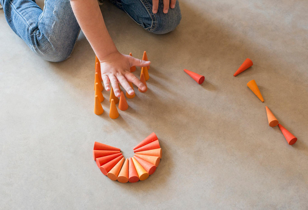 Wooden Toys Grapat Mandala Orange Cones 36 Pieces 8436580871082