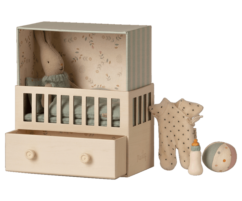 Dolls Toys Maileg Baby Room With Micro Rabbit